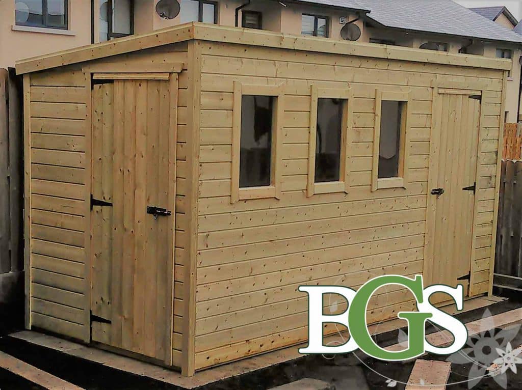Special Pent Style Combination Cottage Garden Shed - Pressure Treated