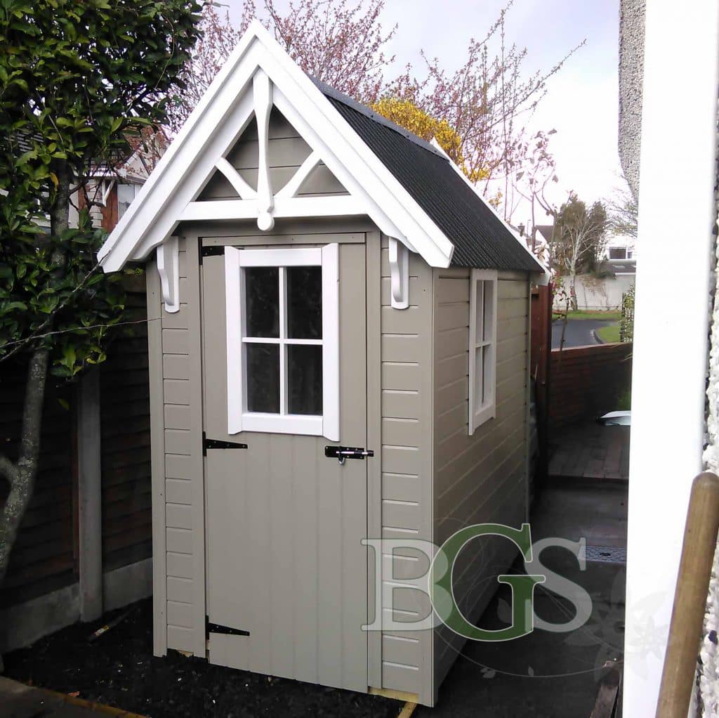 Painted Sentry Style Garden Shed